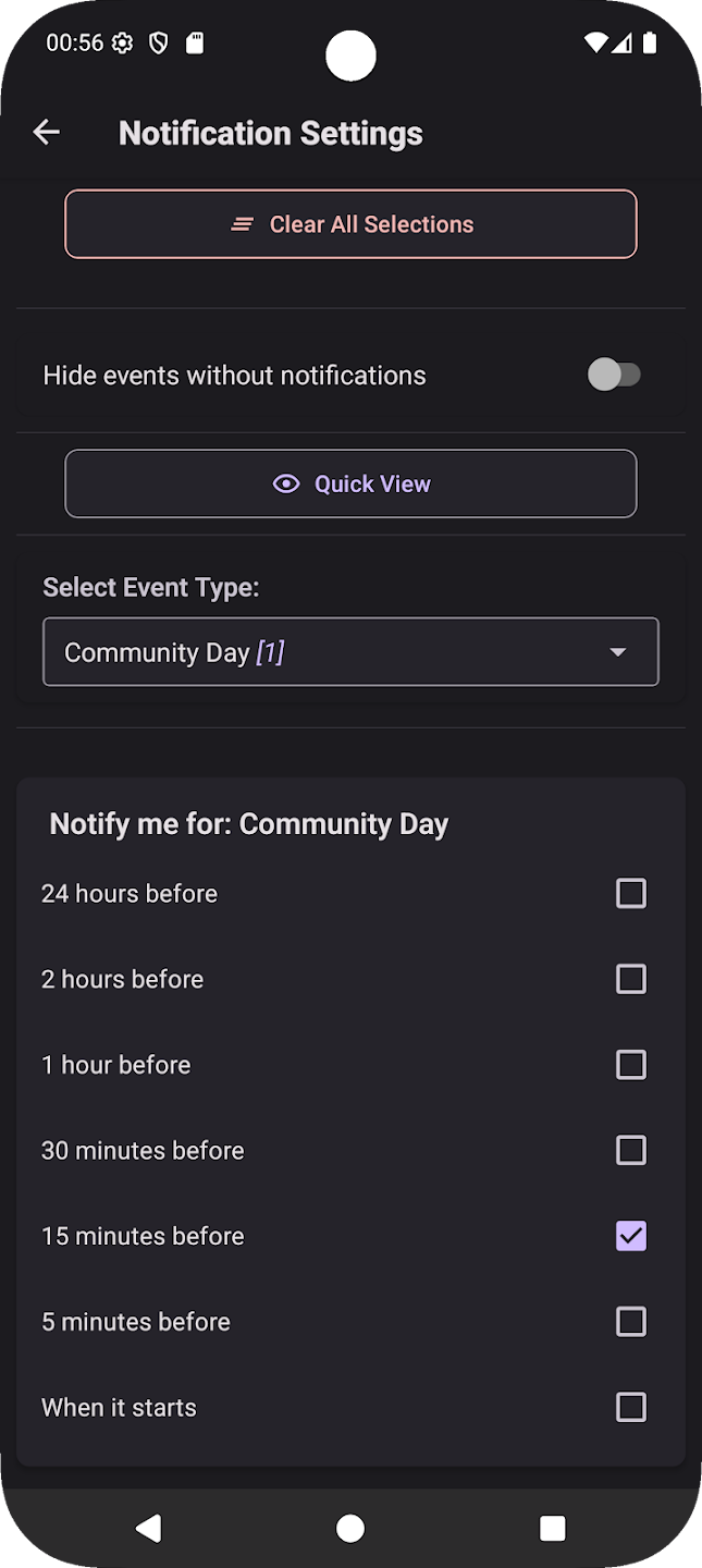 Config Screen Screenshot